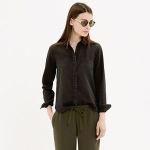 Madewell Denim Crop boyshirt in Gravel Wash